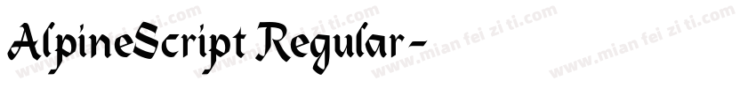 AlpineScript Regular字体转换